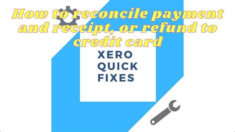 xero reconcile credit card payment